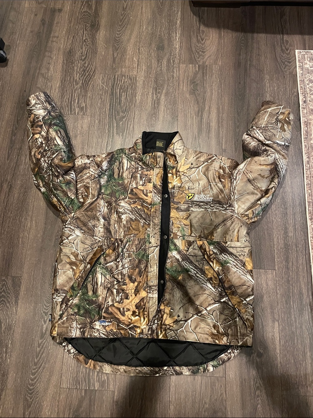 Men's Realtree-Style Camouflage Field Jacket - Brown/Green    Scent Blocker